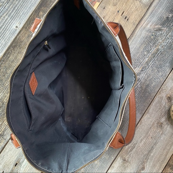 Fossil Coated Canvas Polka Dot Large City Tote - Picture 12 of 13